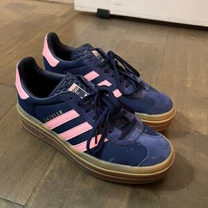 Adidas Gazelle Blue and Pink Sneakers